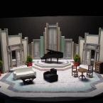 Set Design by Lisa Hancharek, from "Private Lives" at the Keyano Theatre.